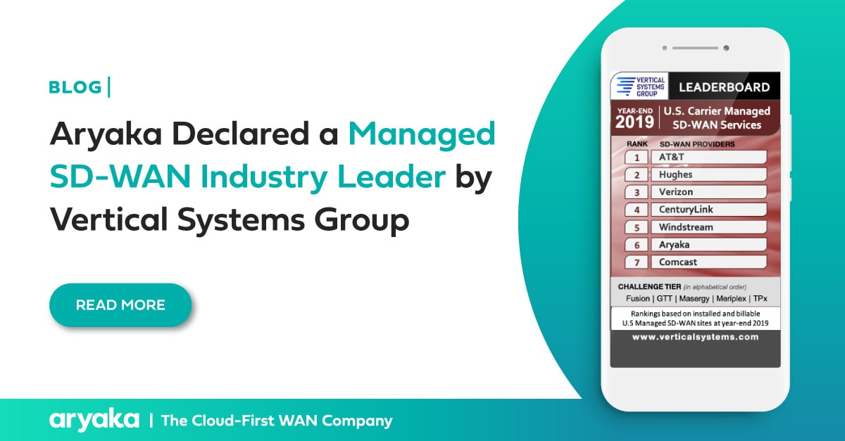 Aryaka 被宣布为托管型 SD-WAN 行业领导者 | 博客