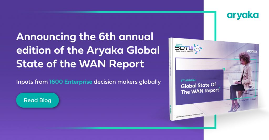 宣布第六届 Aryaka 全球广域网状况年度评选结果Inputs from 1600 Enterprise decision makers globally